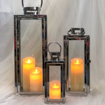 Silver cage candle holder