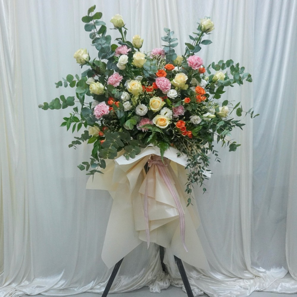 Congratulatory Flower Stands for Grand Openings