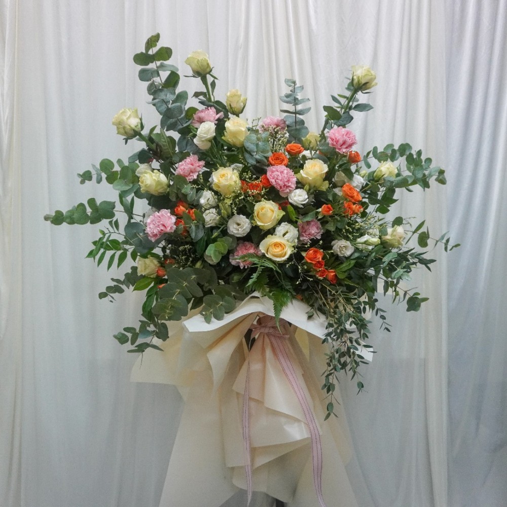 Congratulatory Flower Stands for Grand Openings