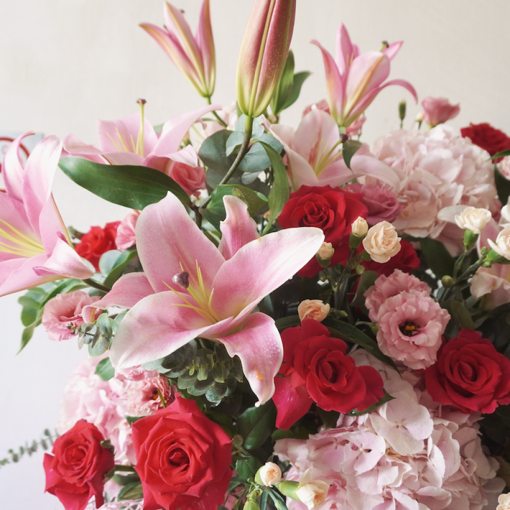 Congratulatory Flower Stands for Grand Openings