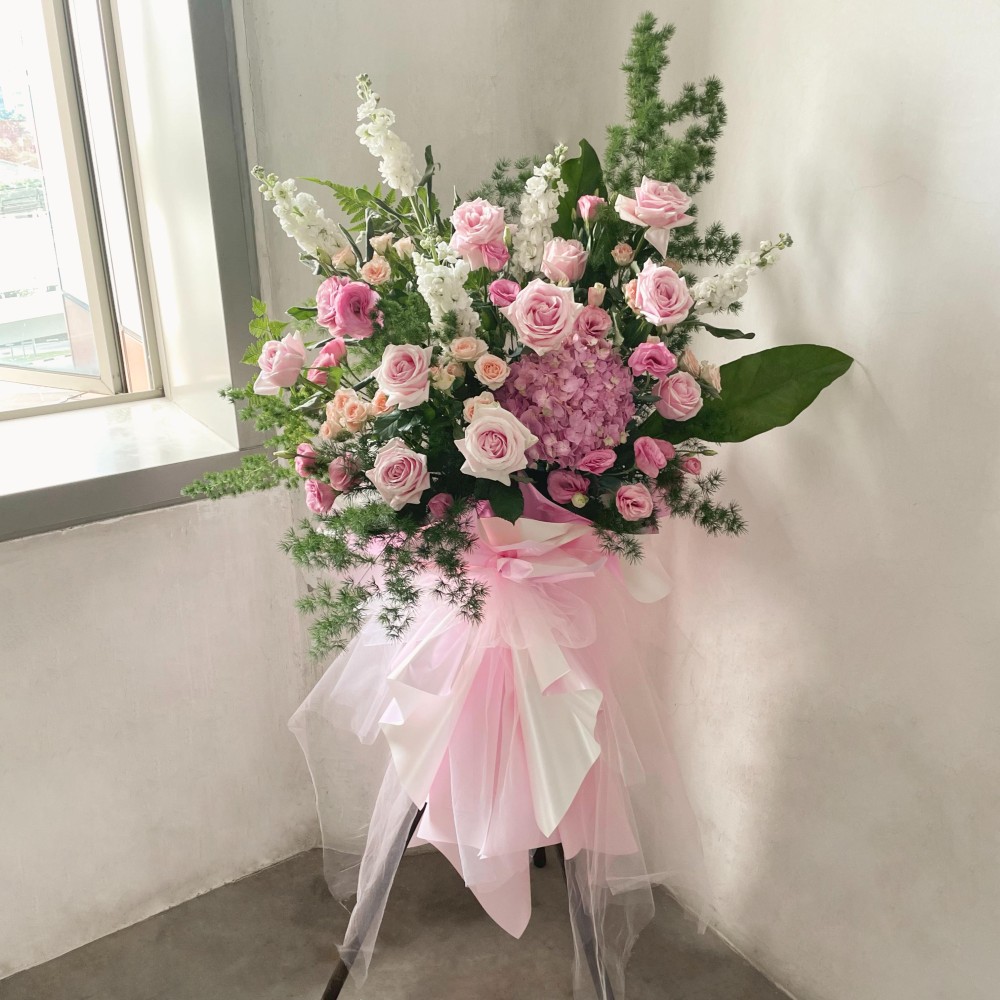 Congratulatory Flower Stands for Grand Openings