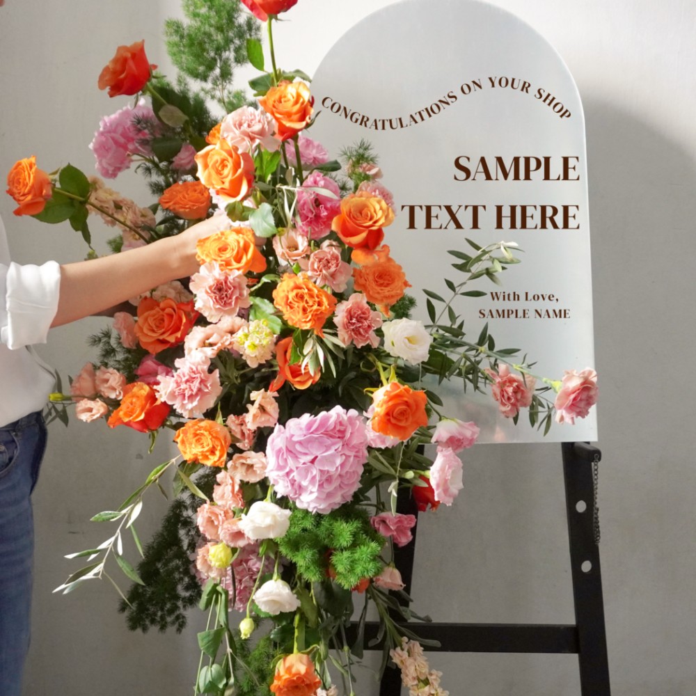 Congratulatory Flower Stands for Grand Openings