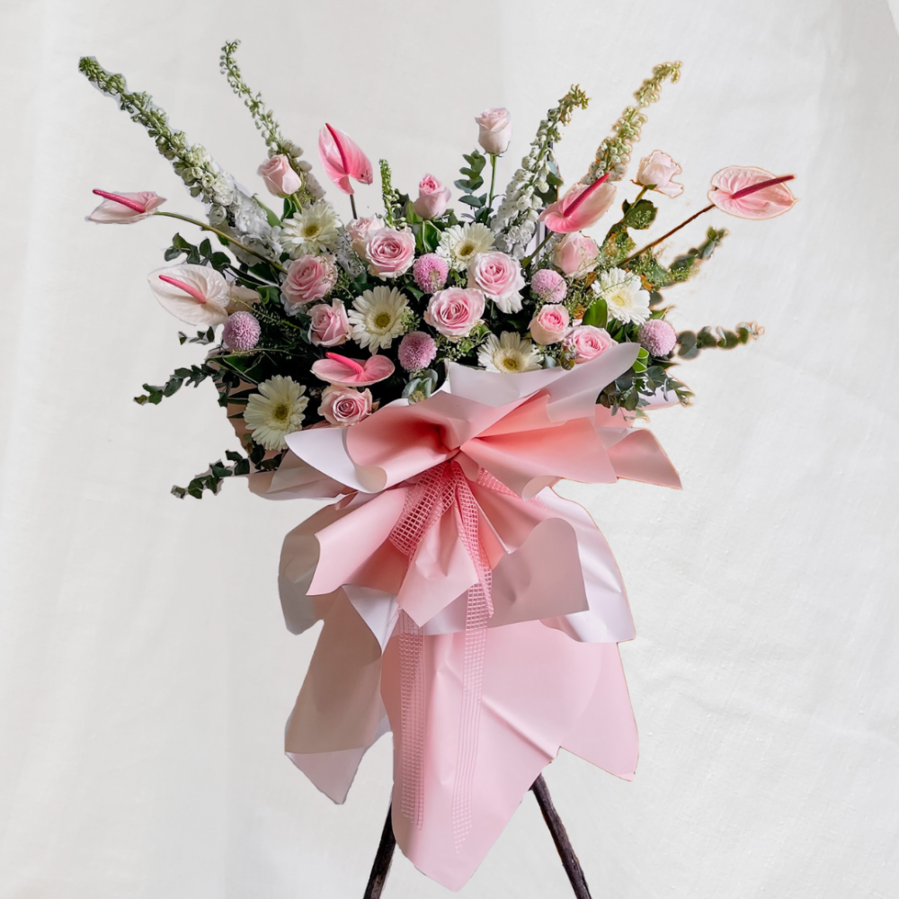 Congratulatory Flower Stands for Grand Openings