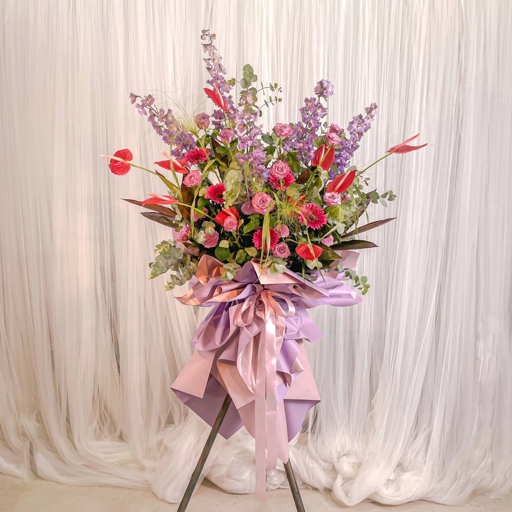 Congratulatory Flower Stands for Grand Openings