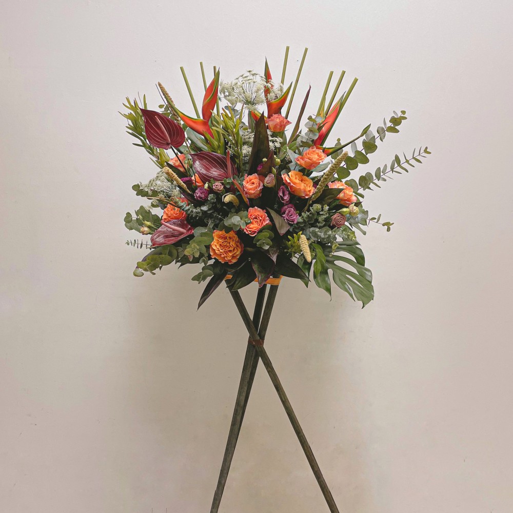 Congratulatory Flower Stands for Grand Openings