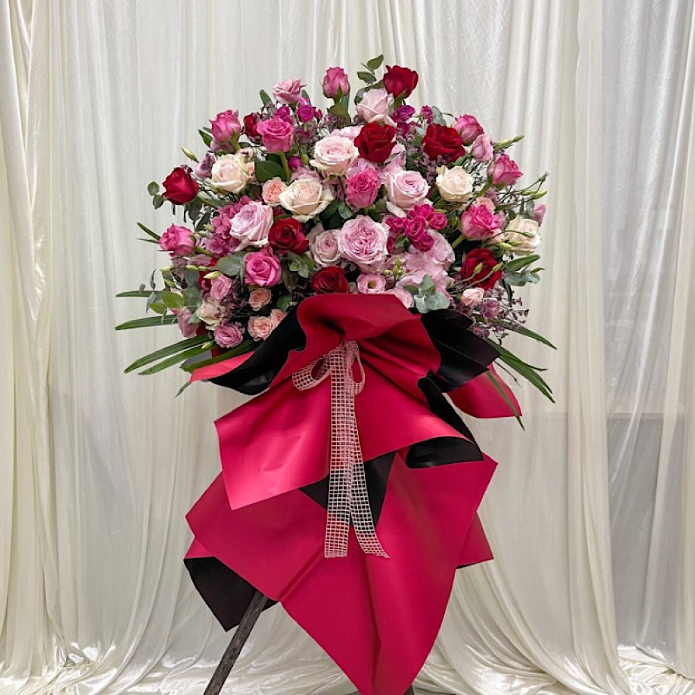 Congratulatory Flower Stands for Grand Openings