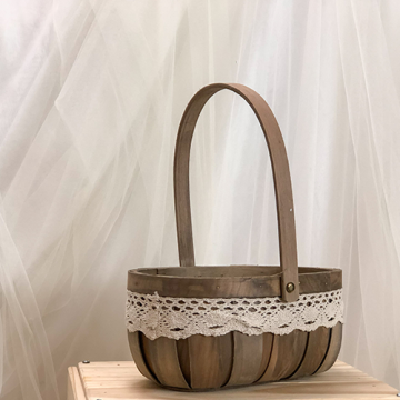 Rustic lace basket