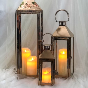 Rose Gold Cage candle holder