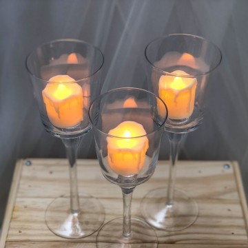 Tall Glass candle holders