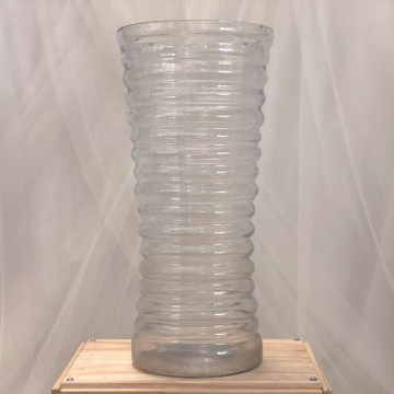 Ribbed Glass Vase