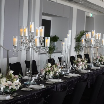 Elegant Glass Candelabra