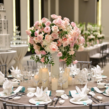 Tall Glass Centerpiece II