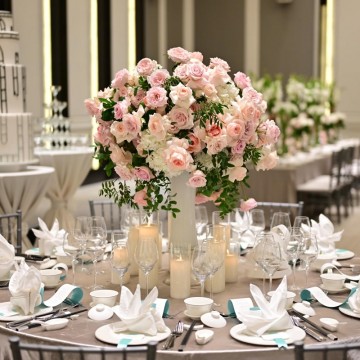 Tall Glass Centerpiece II